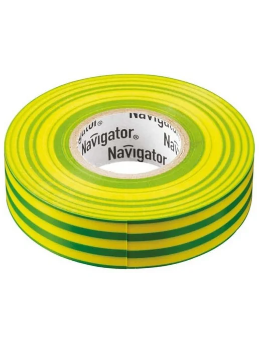 Navigator Изолента 0,18х19мм желто-зеленый 20м, 20 м, фото 2