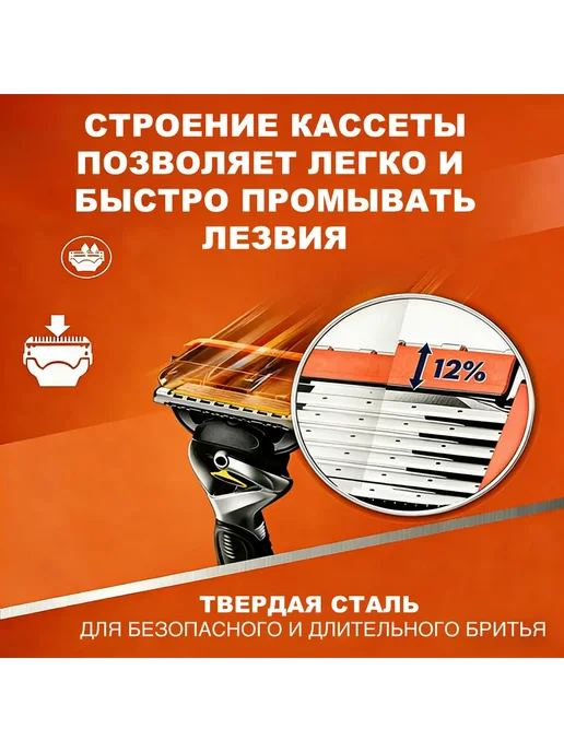 Бритва мужская для бритья 24 шт 6 лезвий, 24 шт, фото 4