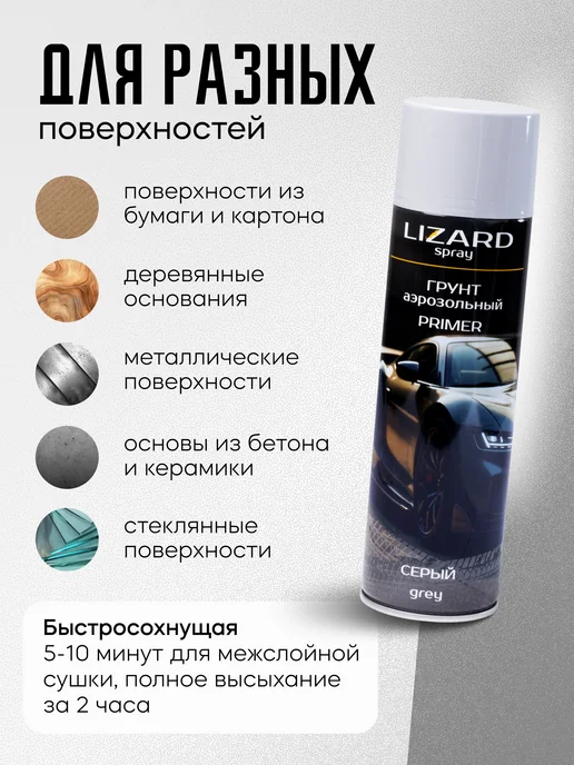 Hoch Paint Грунтовка автомобильная акриловая черный 520 мл, 500 мл, фото 4
