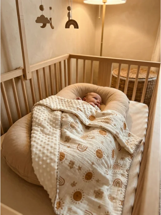 SoftBaby Муслиновый плед для новорожденных 100*100, 100x100, фото 2