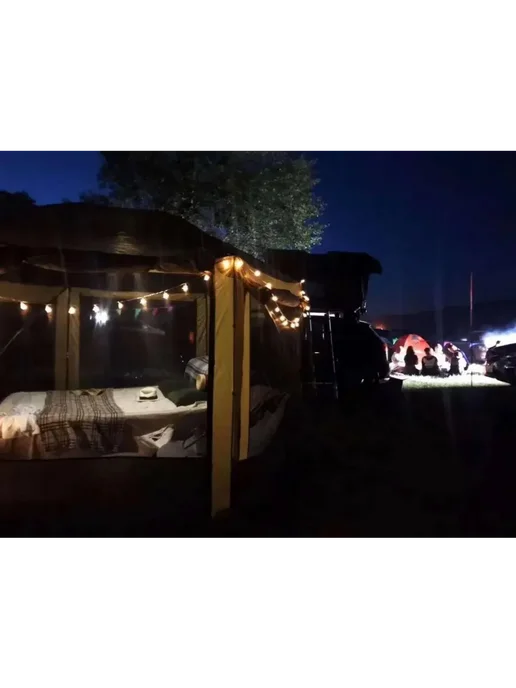 TopCamping Шестиугольный шатер, коричневый, фото 3