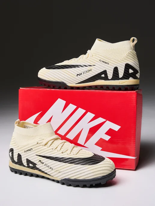 Nike Бутсы футбольные сороконожки Air Zoom Mercurial Superfly TF, черный, фото 3