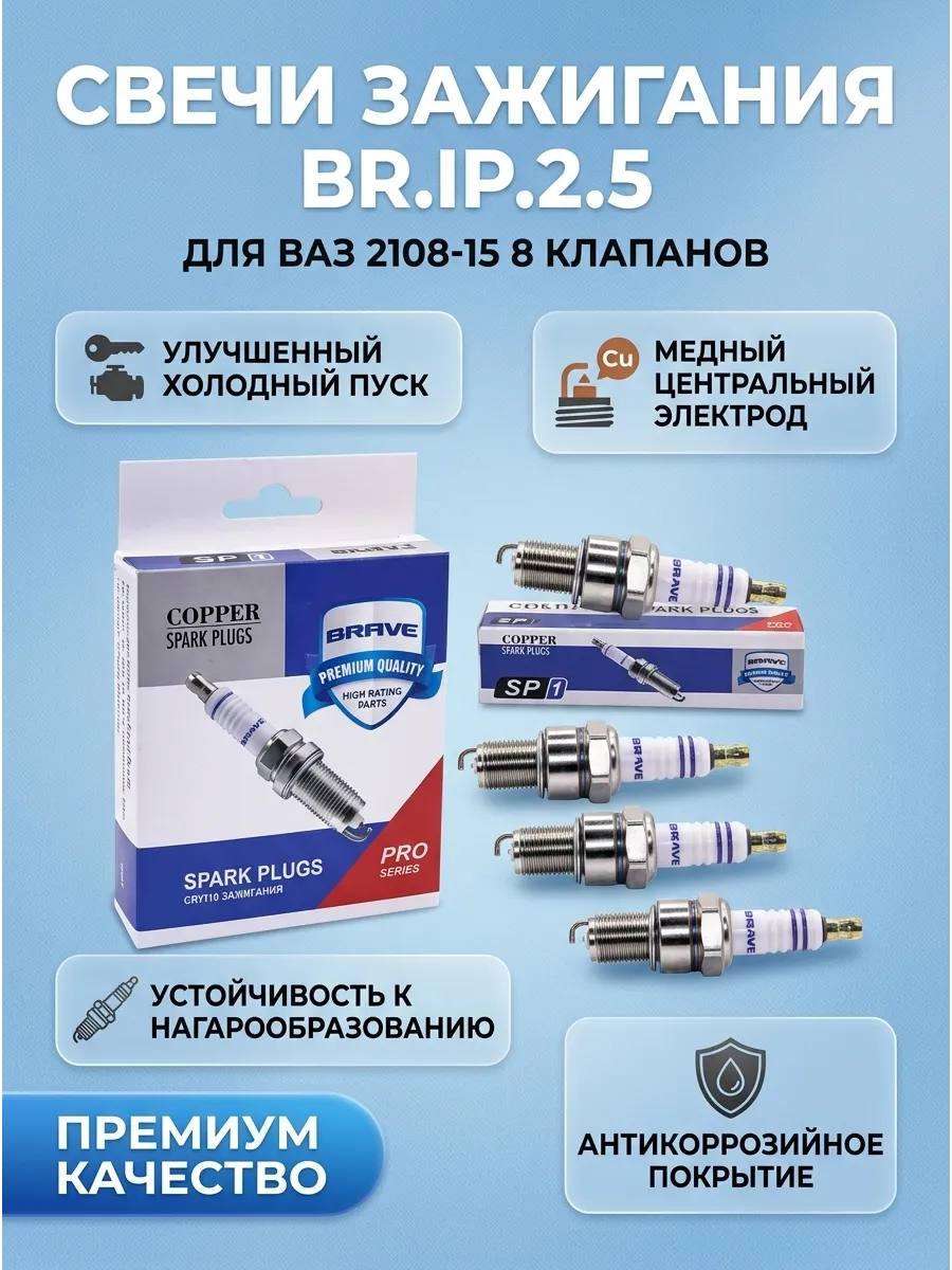 Свечи Ваз 2108-15 инж 8кл (в инд. упак) GALLANT