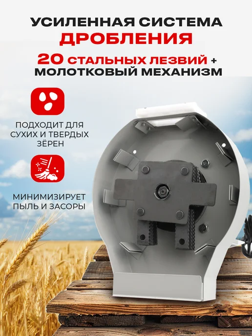 Ewa Зернодробилка электрическая измельчитель для зерна, вариант, фото 2