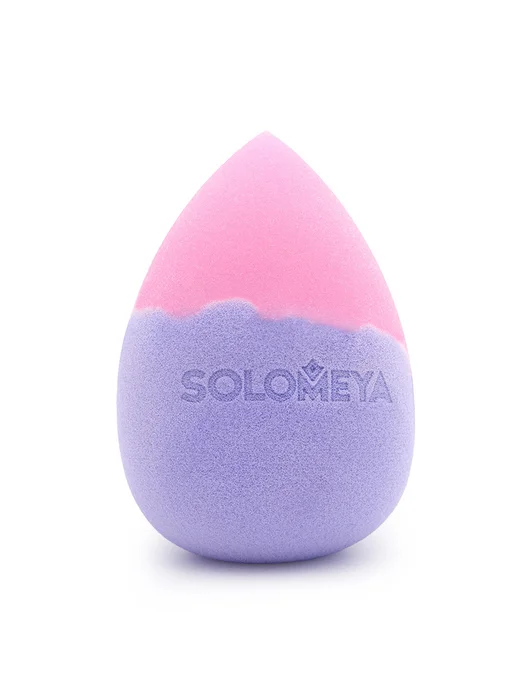 Solomeya Спонж для макияжа Капля меняющий цвет фиолетово-розовый, фиолетовый, фото 3