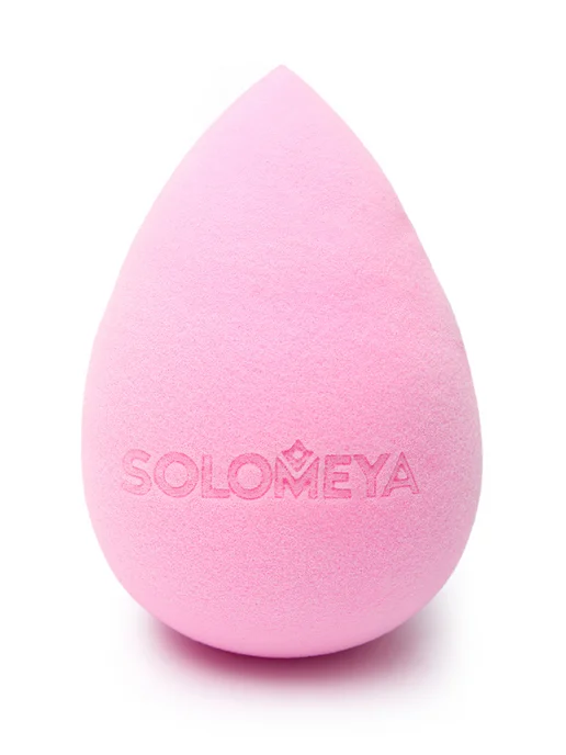 Solomeya Спонж для макияжа Капля меняющий цвет фиолетово-розовый, фиолетовый, фото 4