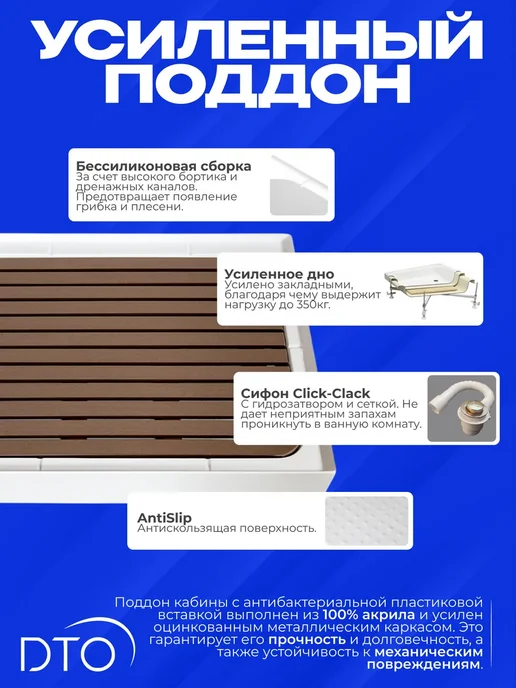 Deto Душевая кабина Z120KERAVA (120х90х220) низкий поддон, 120x90x220, фото 4
