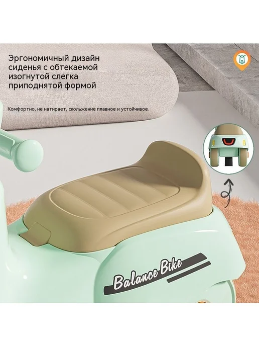 Беговел детский от года 3 колеса, желтый, фото 7