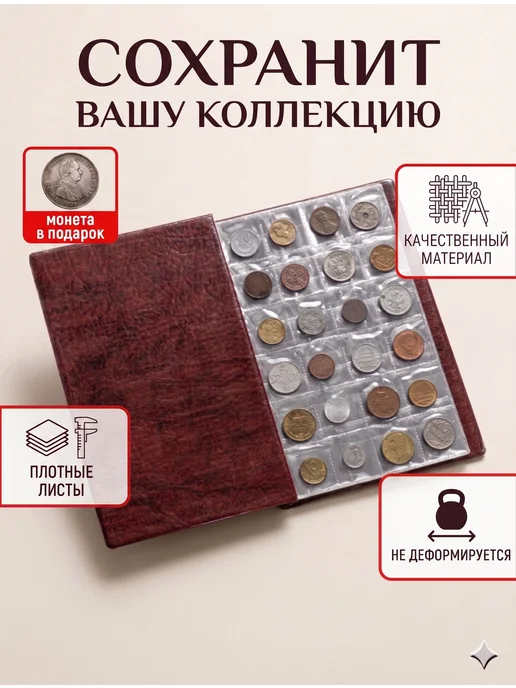 Альбом для коллекционирования монет, вариант, фото 2