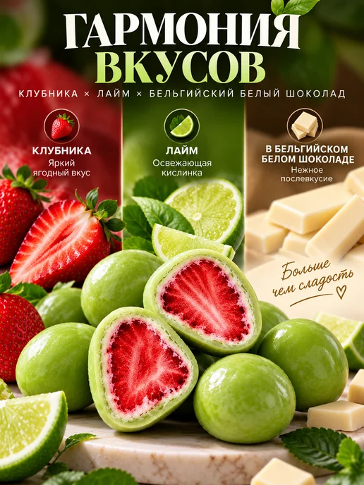 PaNi Love Сублимированная клубника в бельгийском белом шоколаде, вариант, фото 2