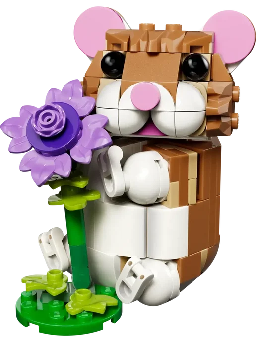 LEGO Конструктор Creator Милый хомячок с цветком, коричневый, фото 2