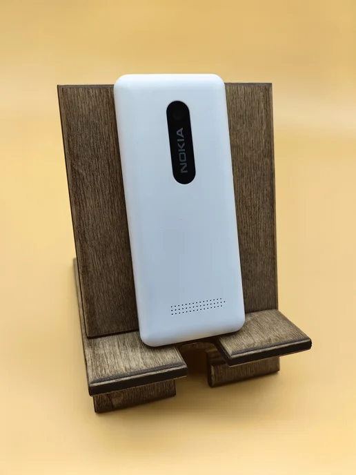 nokia Кнопочный мобильный телефон 206 Dual sim, белый, фото 2