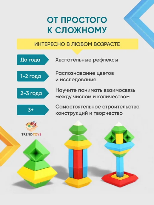 Логический конструктор Пирамидка, головоломка для детей, вариант, фото 3