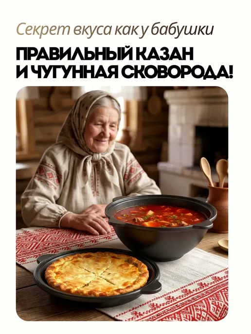 Казан чугунный с крышкой узбекский для плова 6 литров, 12 л, фото 5