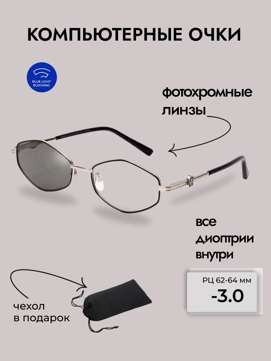 Очки для зрения женские фотохромные