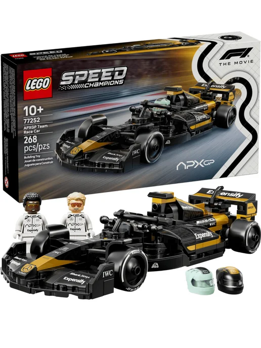 LEGO Конструктор Speed Champions 77252 Гоночный автомобиль APXGP, черный