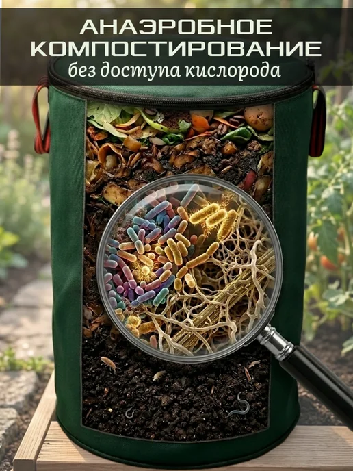 Дом с мечтой Компостер садовый с ручками 130 литров, 500 л, фото 5