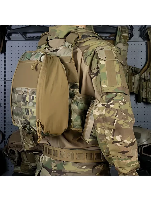 Atrox Tactical Бронежилет 8833 мультикам тактический плитник с бронеплитами, зеленый, фото 2