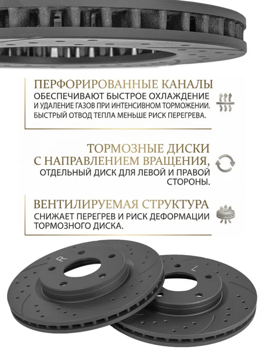 GANZ Диски тормозные передние Nissan Juke, Nissan Tiida, вариант, фото 2