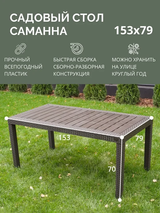 Astela Mebel Комплект садовой мебели ЯЛТА Big Sam. 7+7 подушек, коричневый, фото 7