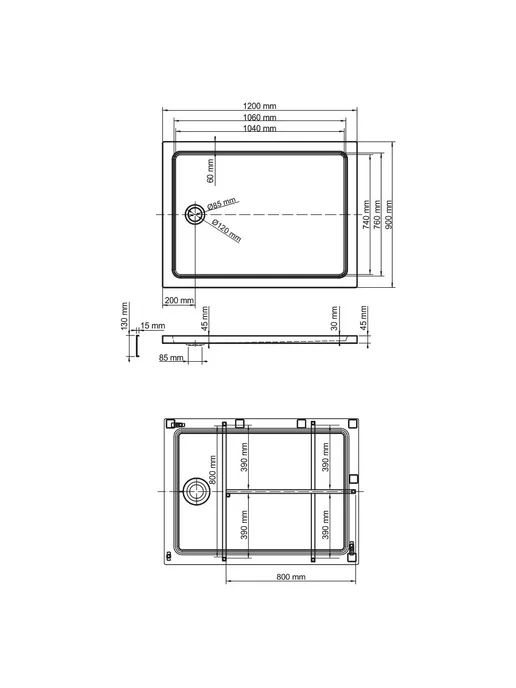 WasserKRAFT Поддон для душа Amper 29T 120x90 см, 120x90 см, фото 3