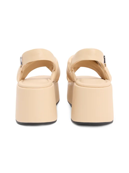 TOMMY JEANS Босоножки на платформе, бежевый, фото 3