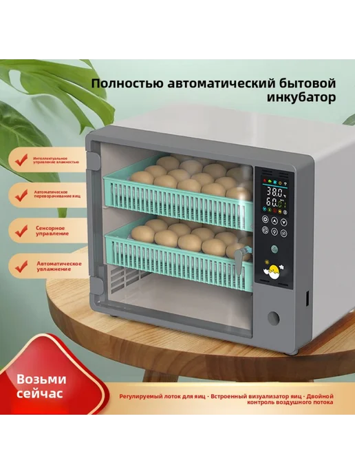 Автоматический инкубатор для яиц регулятором температуры, вариант