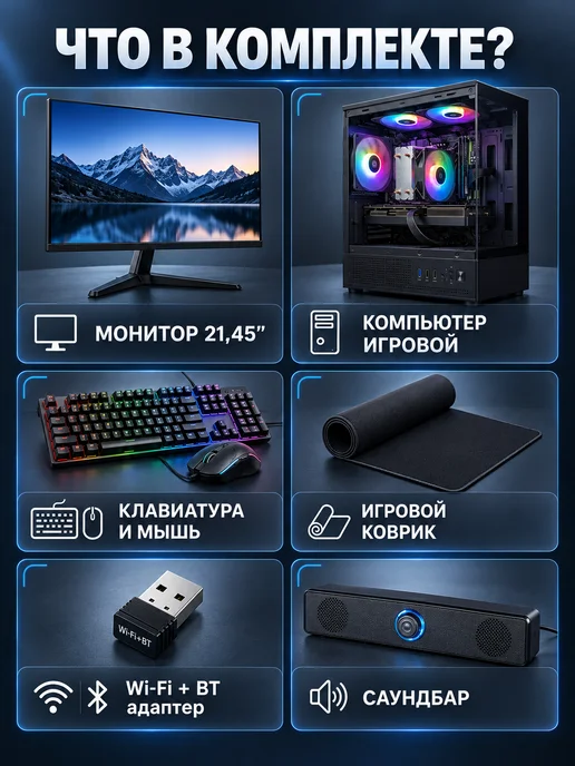 AngevaTech Компьютер игровой с монитором GTX1660S 32ГБ 512ГБ, 32 ГБ, 512 ГБ, фото 2