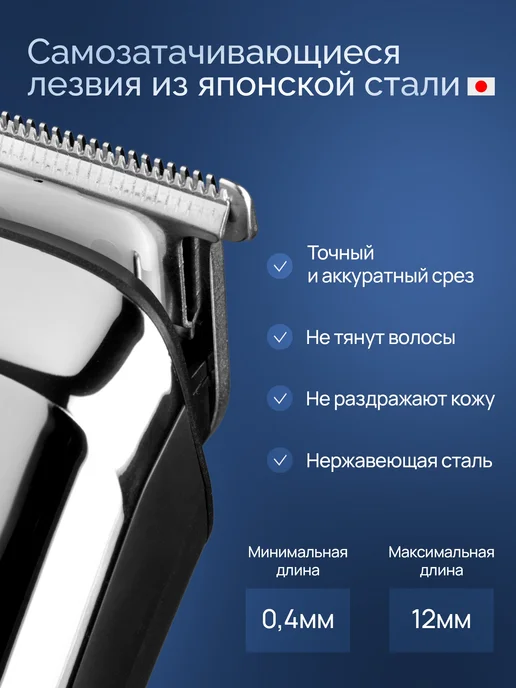 Zofft Профессиональный мультитриммер для бороды и тела 12 в 1, черный, фото 3