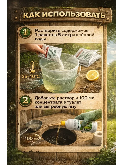 r023 Биопрепарат для выгребных ям и туалетов 500 мл, 500 мл, фото 2
