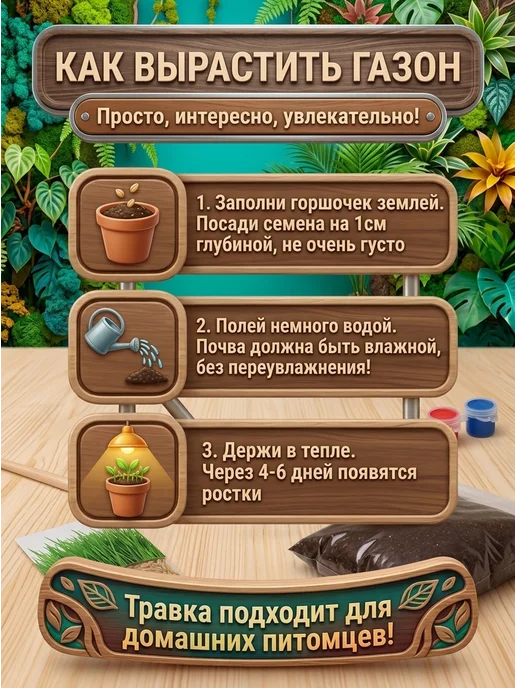 Набор для выращивания растений с гипсовым кашпо Бульдог, вариант, фото 2