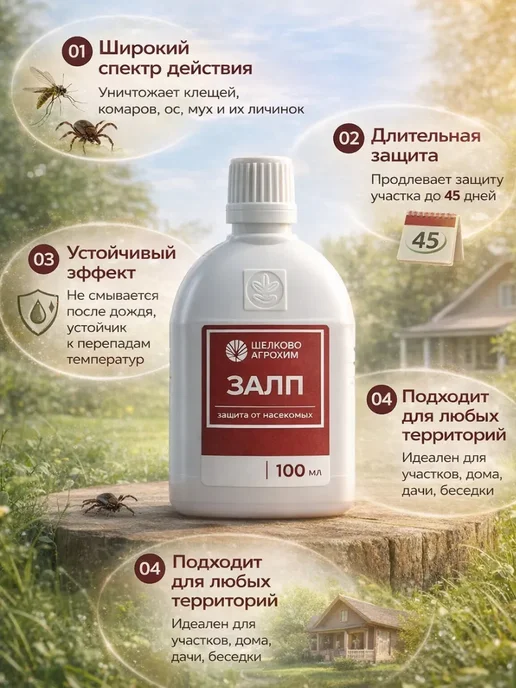 ТА0509 Средство от насекомых для участка и дома 100 мл, 100 мл, фото 2