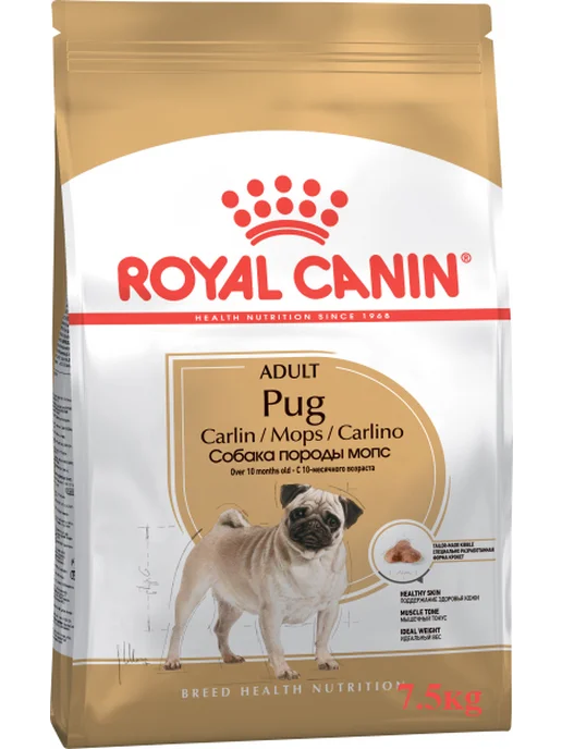 Сухой корм Royal canin Мопса Мес. для собак, взрослые, 7,5 кг
