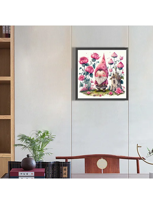 5D алмазная мозаика гном, 35х35 см, для декора, хобби, 35x35 см, фото 4