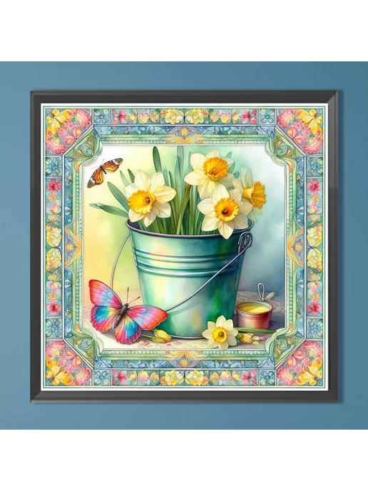 5D DIY полная алмазная роспись, бабочка, 40x40см, 40x40 см