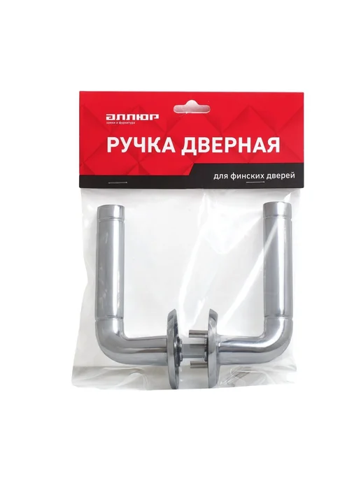 АЛЛЮР Комплект ручек 16 028 CP хром для финских дверей, вариант, фото 3