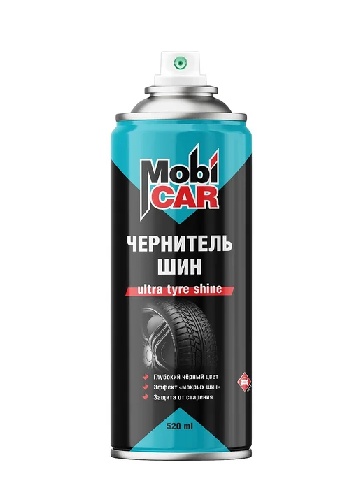 MobiCAR Чернитель шин аэрозоль 520 мл 0509-01 MC, 520 мл, фото 2