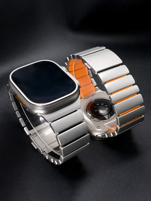 Титановый ремешок для Apple Watch Ultra 4 49 мм 44 45 46 мм, титан, фото 5