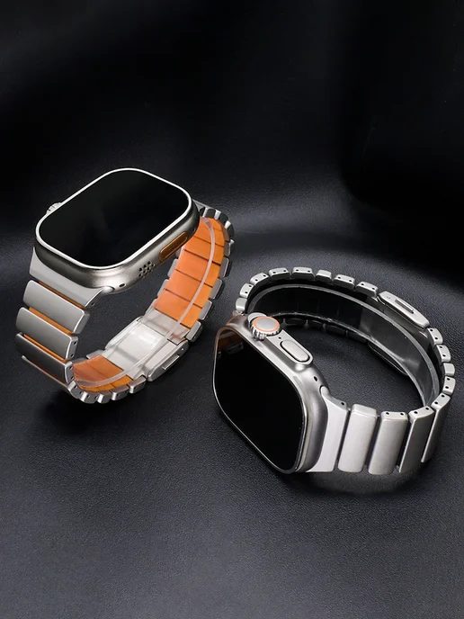 Титановый ремешок для Apple Watch Ultra 4 49 мм 44 45 46 мм, титан, фото 6