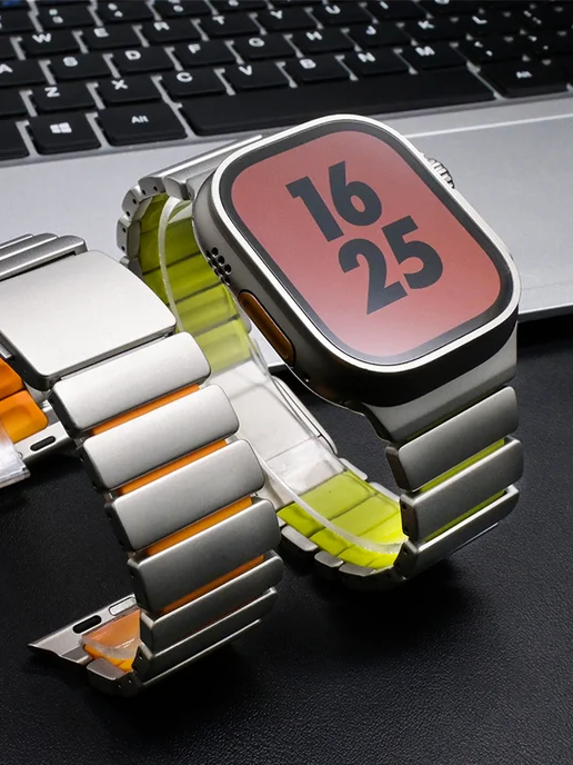 Титановый ремешок для Apple Watch Ultra 4 49 мм 44 45 46 мм, титан, фото 7