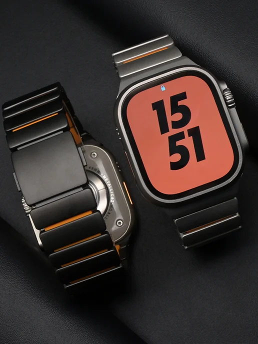Титановый ремешок для Apple Watch Ultra 4 49 мм 44 45 46 мм, титан, фото 5