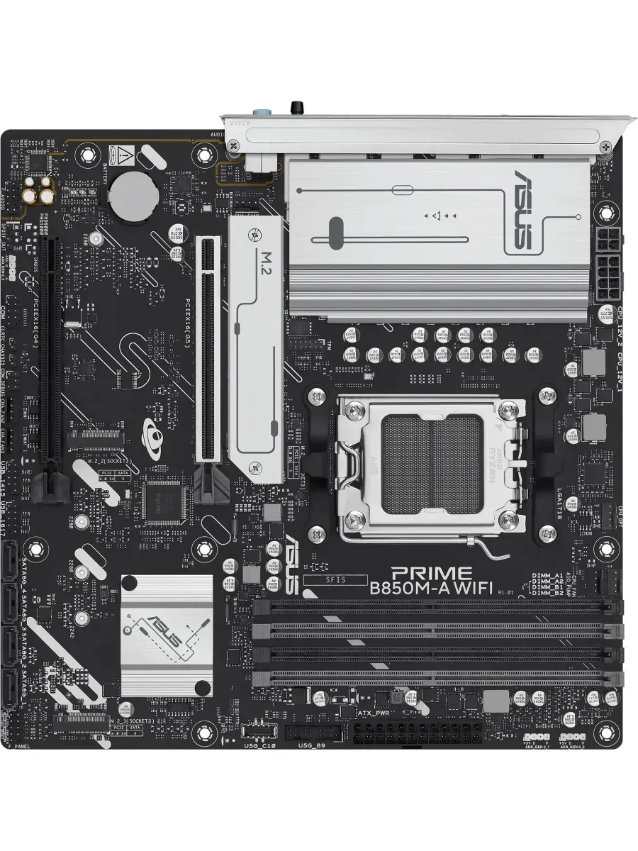 Asus Материнская плата am5 PRIME B850M-A WIFI AMD B850