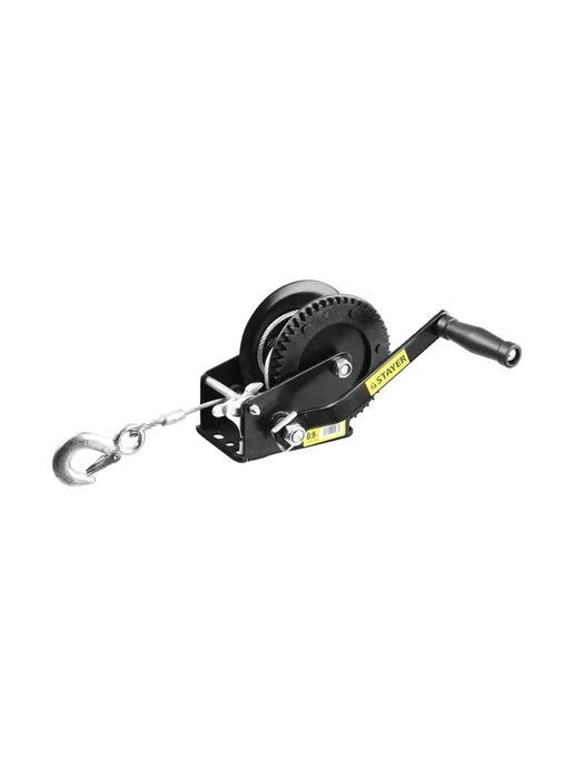 Stayer, Лебедка ручная барабанная STAYER 0.9 т 8 м 43112-0.9, 8 м