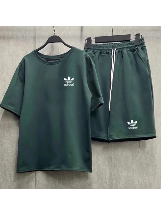 DOLA FASHION Костюм мужской домашний с футболкой и шортами летний, зеленый, фото 3