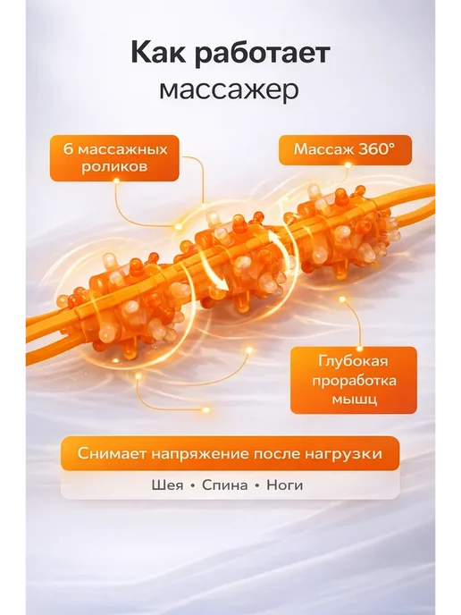 Zchk01 Массажный ролик для спины тела рук ног, желтый, фото 2