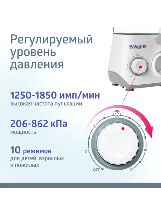 B.Well Ирригатор для полости рта B.Well WI-933 стационарный семейны…, вариант, фото 5