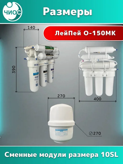 Чистые системы Фильтр для воды обратного осмоса ЛейПей ОСМО О-150МК, вариант, фото 3