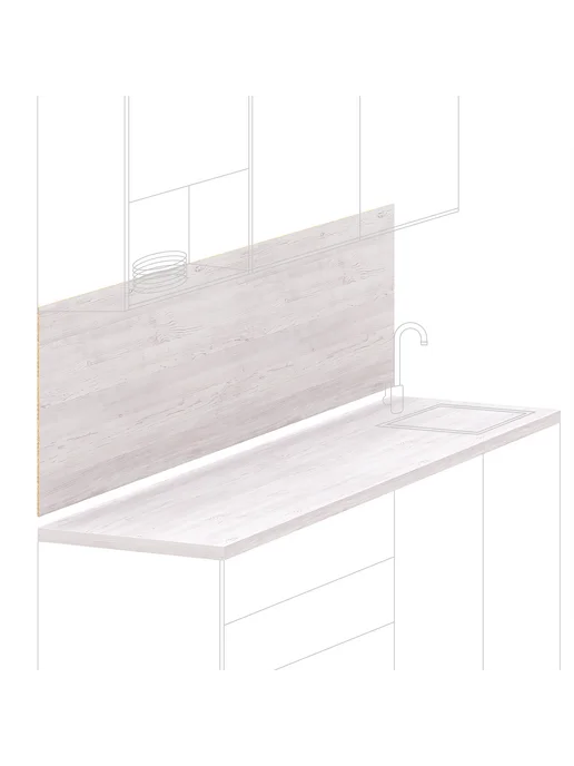 Slotex Комплект 2400х600 столешница и фартук, Фатеж, 2400x600, фото 5
