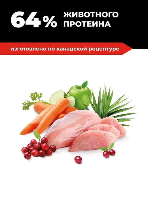 Сухой корм GO'KITCHEN Фрукты для собак, щенки, курица, 5,44 кг, фото 7