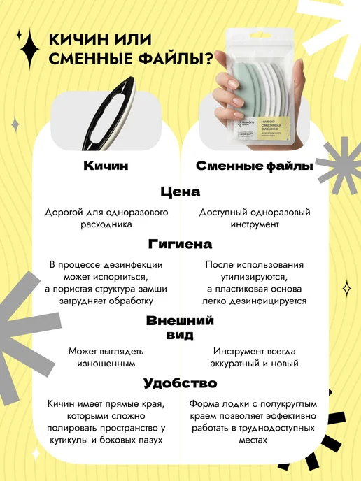 Algebra Beauty Набор замшевых сменных файлов для японского маникюра 10 шт, 10 шт, фото 3
